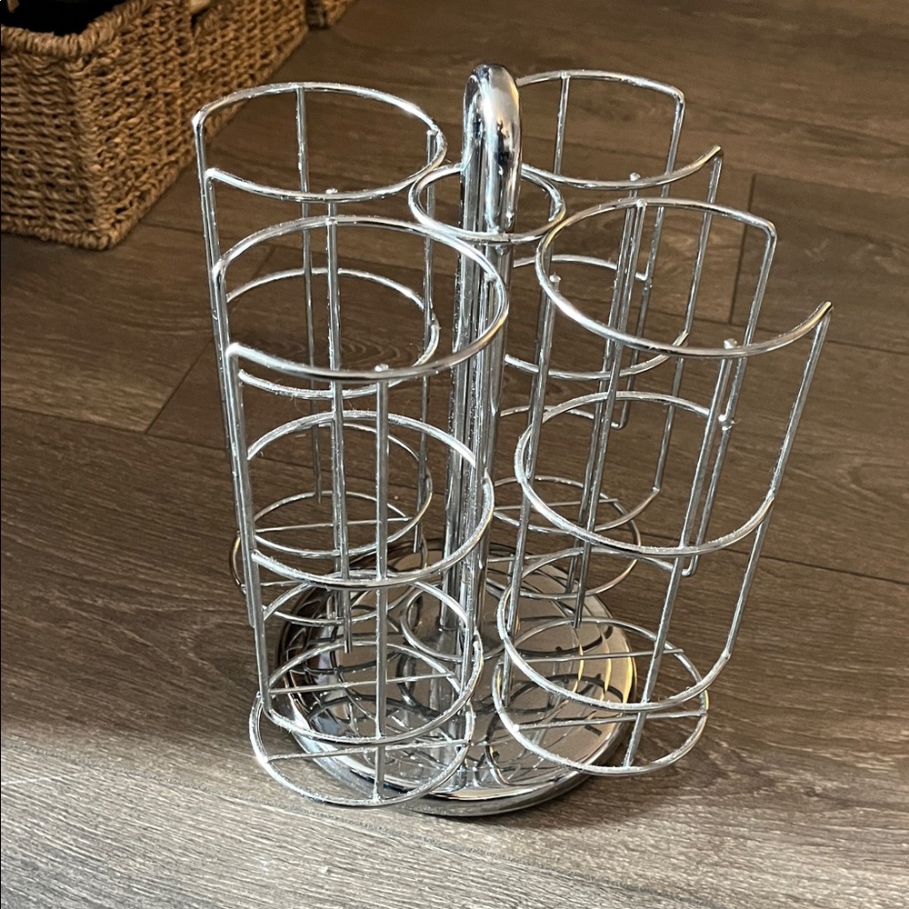 Silver Metal Tassimo Coffee Pod Holder
